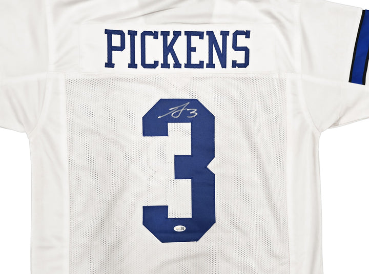Dallas Cowboys George Pickens Autographed White Jersey JSA Witness