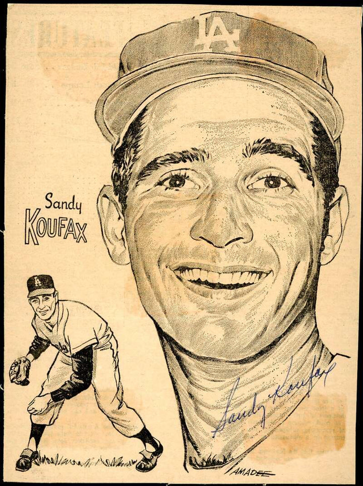 Sandy Koufax PSA DNA Signed Vintage 6x8 Photo Autograph Dodgers