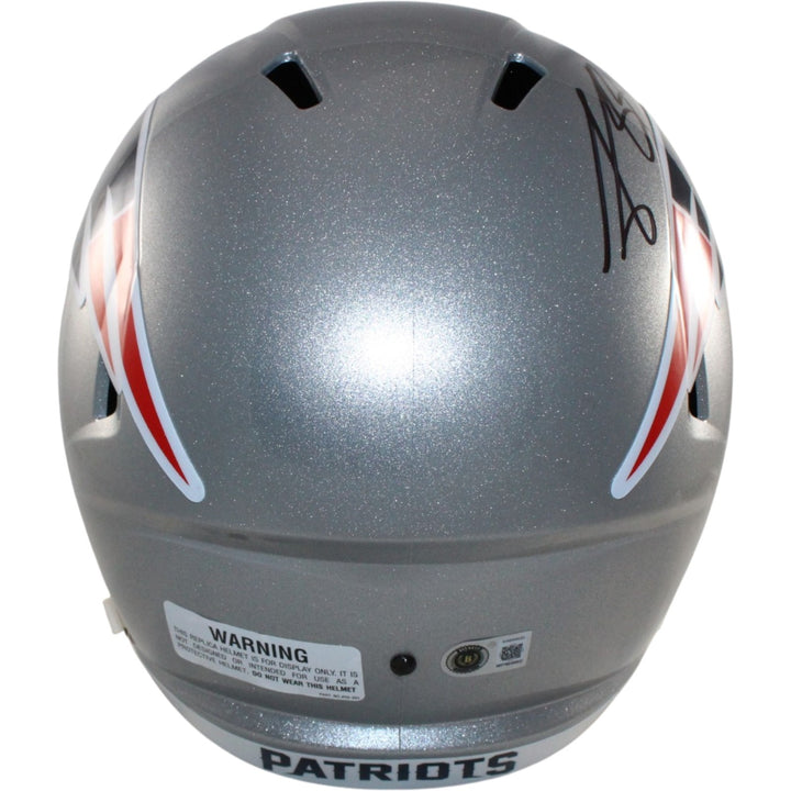 AJ Brown Signed New England Patriots F/S Helmet Beckett Witnessed 57977
