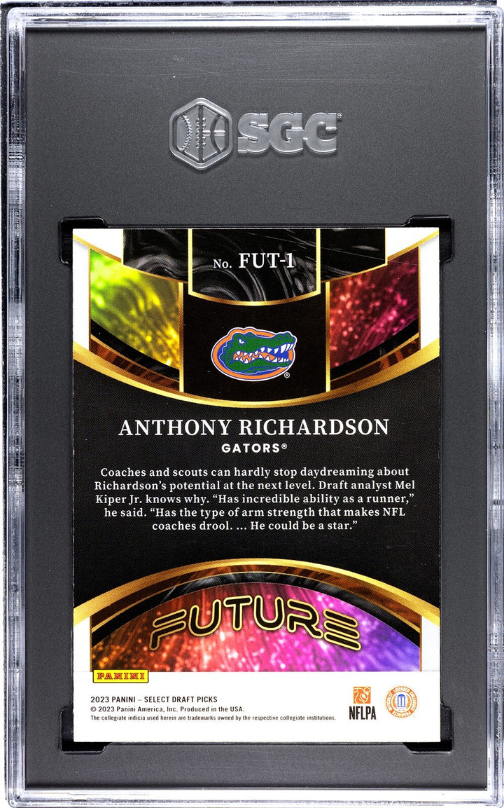 Anthony Richardson 2023 Panini Select DP Future RC  #FUT-1 -SGC Graded 10 Gem MT