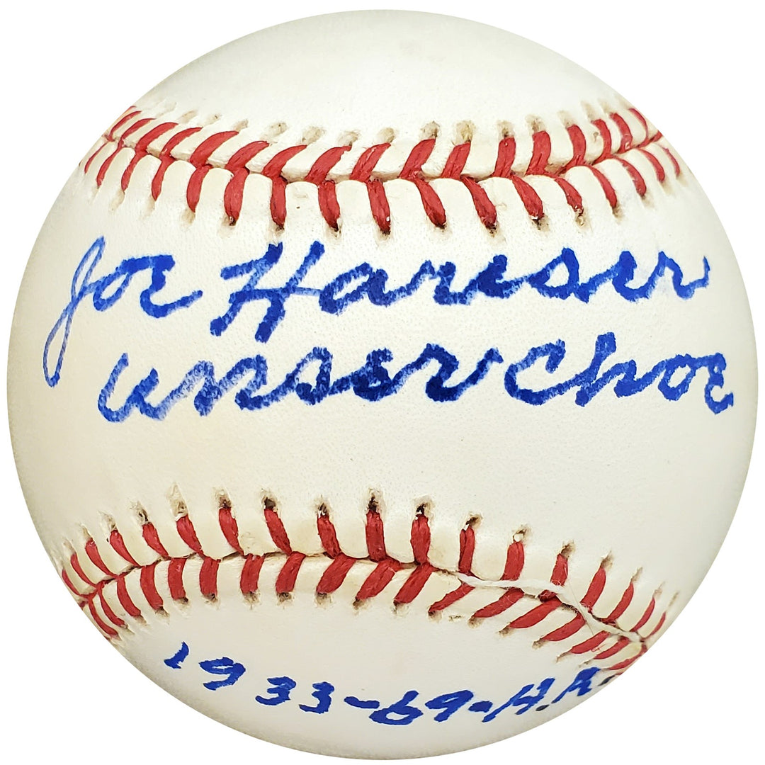 Joe Hauser Signed Official AL Baseball Baltimore Orioles "Unser Choe" PSA/DNA