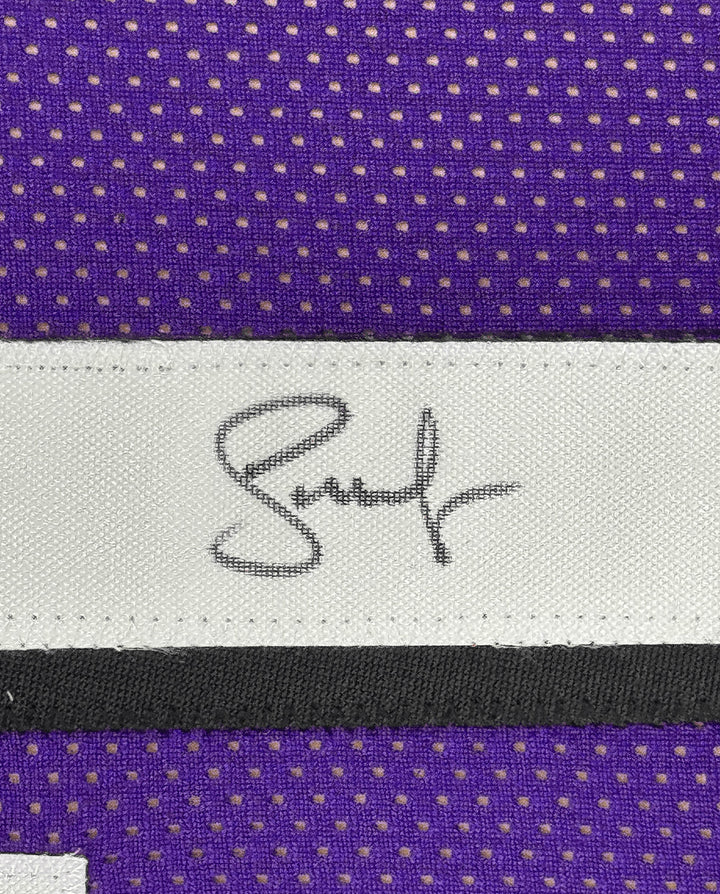 Framed Autographed/Signed Steve Nash 35x39 Phoenix Purple Jersey BAS COA