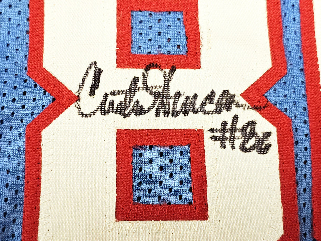 Houston Oilers Run & Shoot Baby Blue With 5 Sigs Signed Jersey Beckett BAS