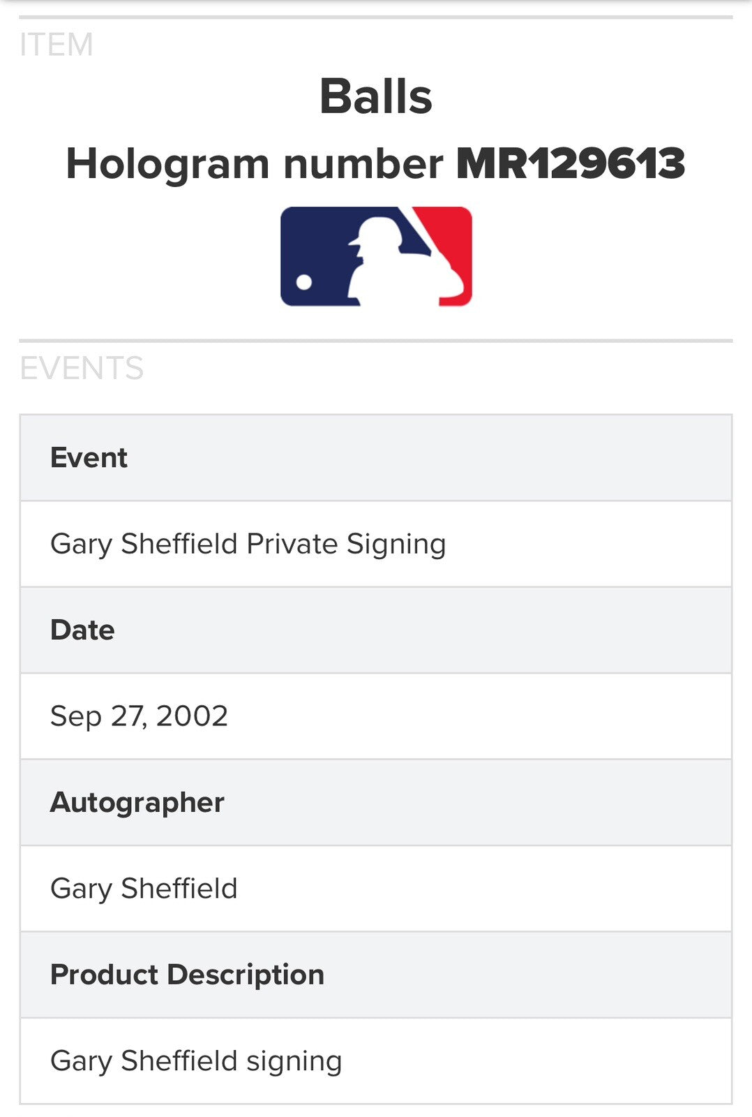 Gary Sheffield Signed Official MLB Baseball Marlins Yankees Auto 500 HR MLB COA