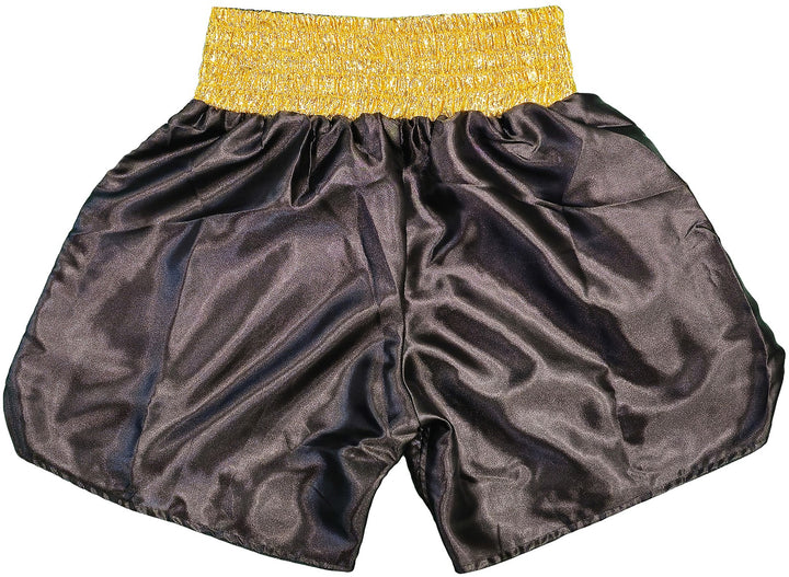 Floyd Mayweather Jr Autographed Signed Black & Gold Boxing Trunks JSA