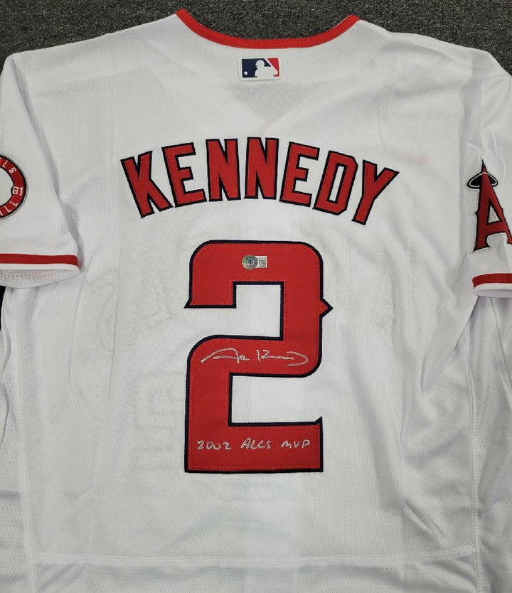 Adam Kennedy signed "2002 ALCS MVP" Angels Jersey ~ BAS Beckett Witness COA