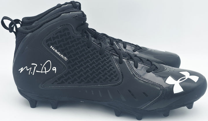 Michael Penix Jr Auto Black Under Armour Team Fierce MC Cleats Falcons Size 135
