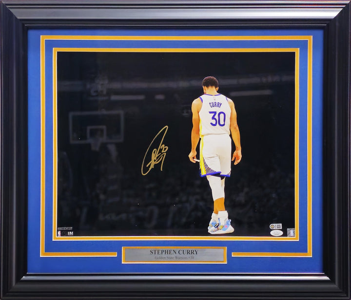 Stephen Curry Autographed Signed Framed 16x20 Photo Golden State Warriors JSA