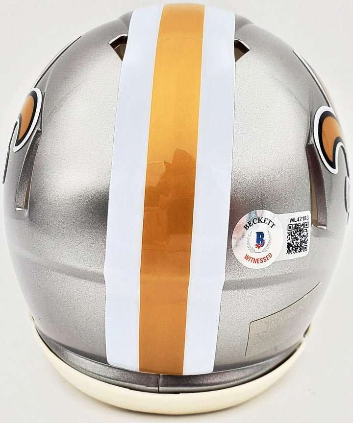 Drew Brees Signed Saints Flash Silver Speed Mini Helmet "SB XLIV MVP" Beckett