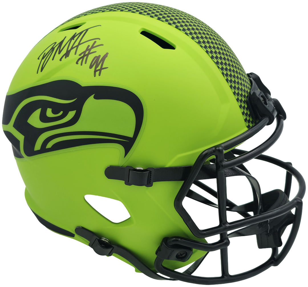 Byron Murphy II Auto Seahawks Rave Green Full Size Speed Replica Helmet MCS Holo