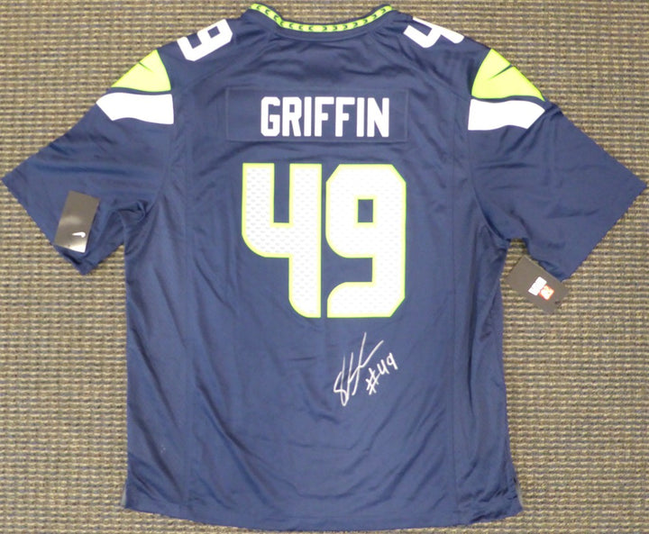 Seattle Seahawks Shaquem Griffin Signed Blue Nike Jersey Size XXL MCS Holo
