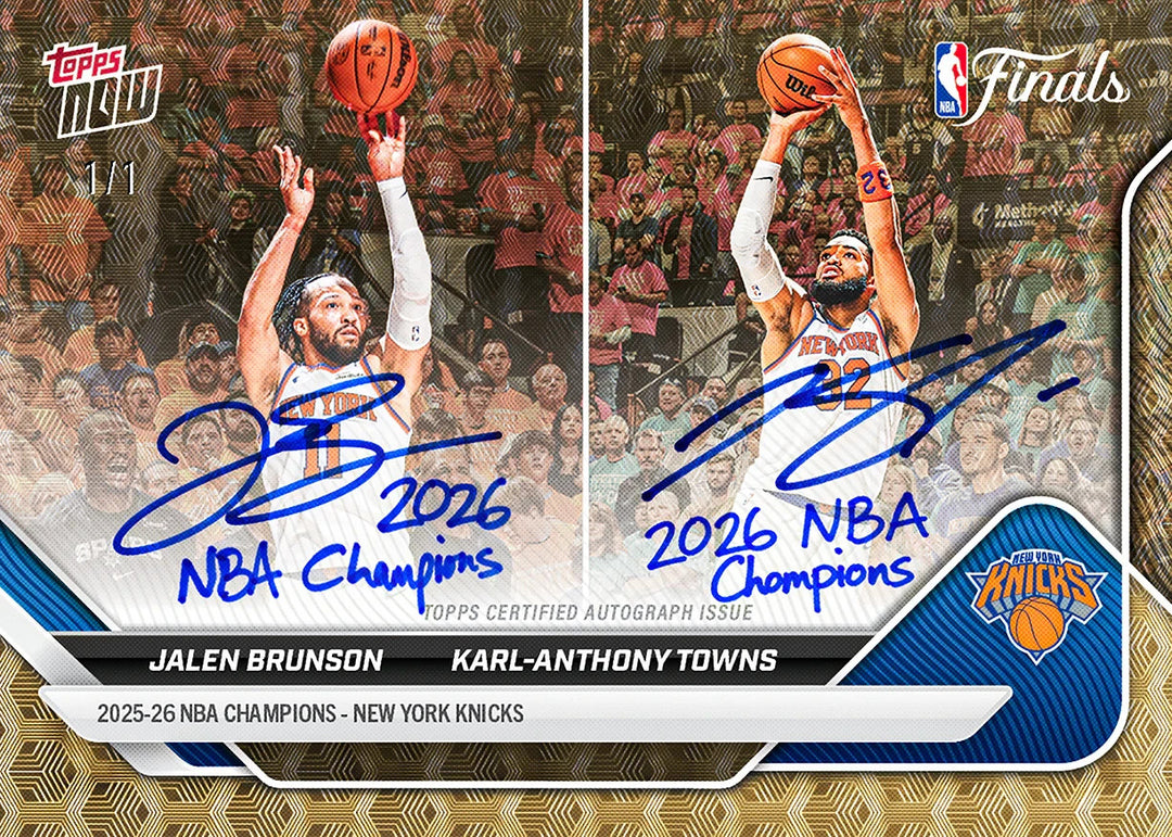 KNICKS NBA CHAMPIONS TOPPS NOW 16 CARD TEAM SET 15 BASE + PARALLEL SP AUTO RELIC