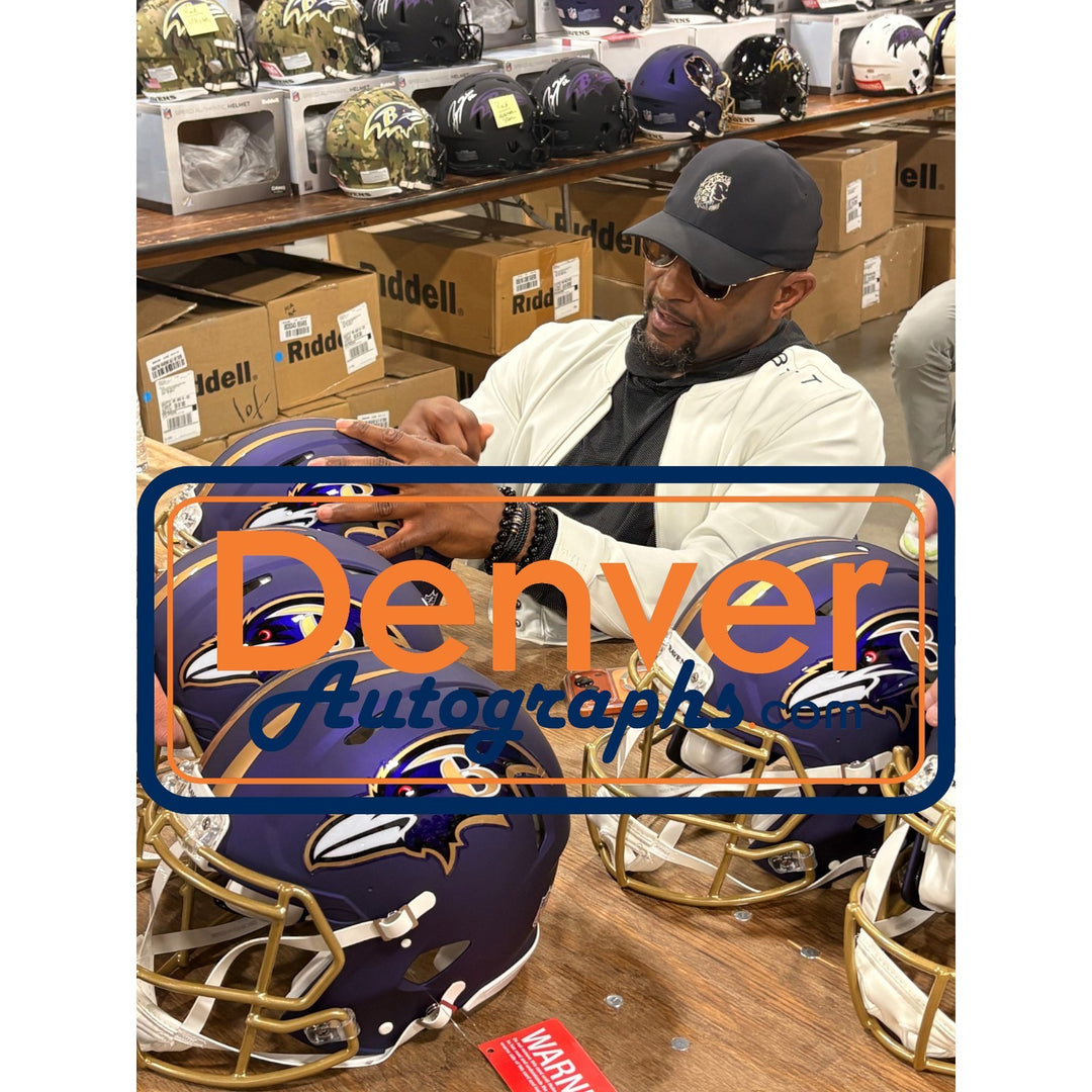 Ray Lewis Signed Baltimore Ravens Authentic 2026 ALT #1 Helmet Beckett WIT 57521