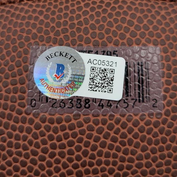 Cris Carter signed Wilson Super Grip NFL Football Vikings autograph Beckett BAS