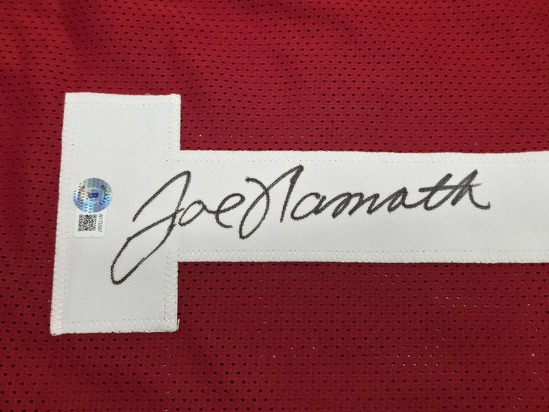 Alabama Crimson Tide Joe Namath Autographed Signed Maroon Jersey Beckett Wit