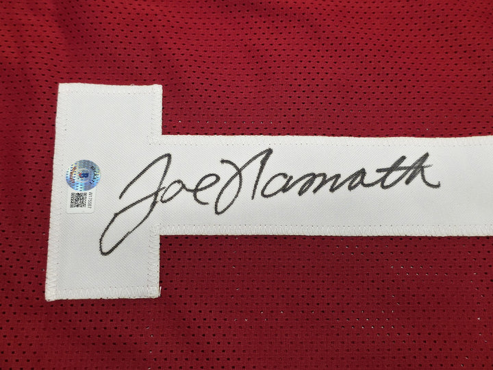 Alabama Crimson Tide Joe Namath Autographed Signed Maroon Jersey Beckett Wit