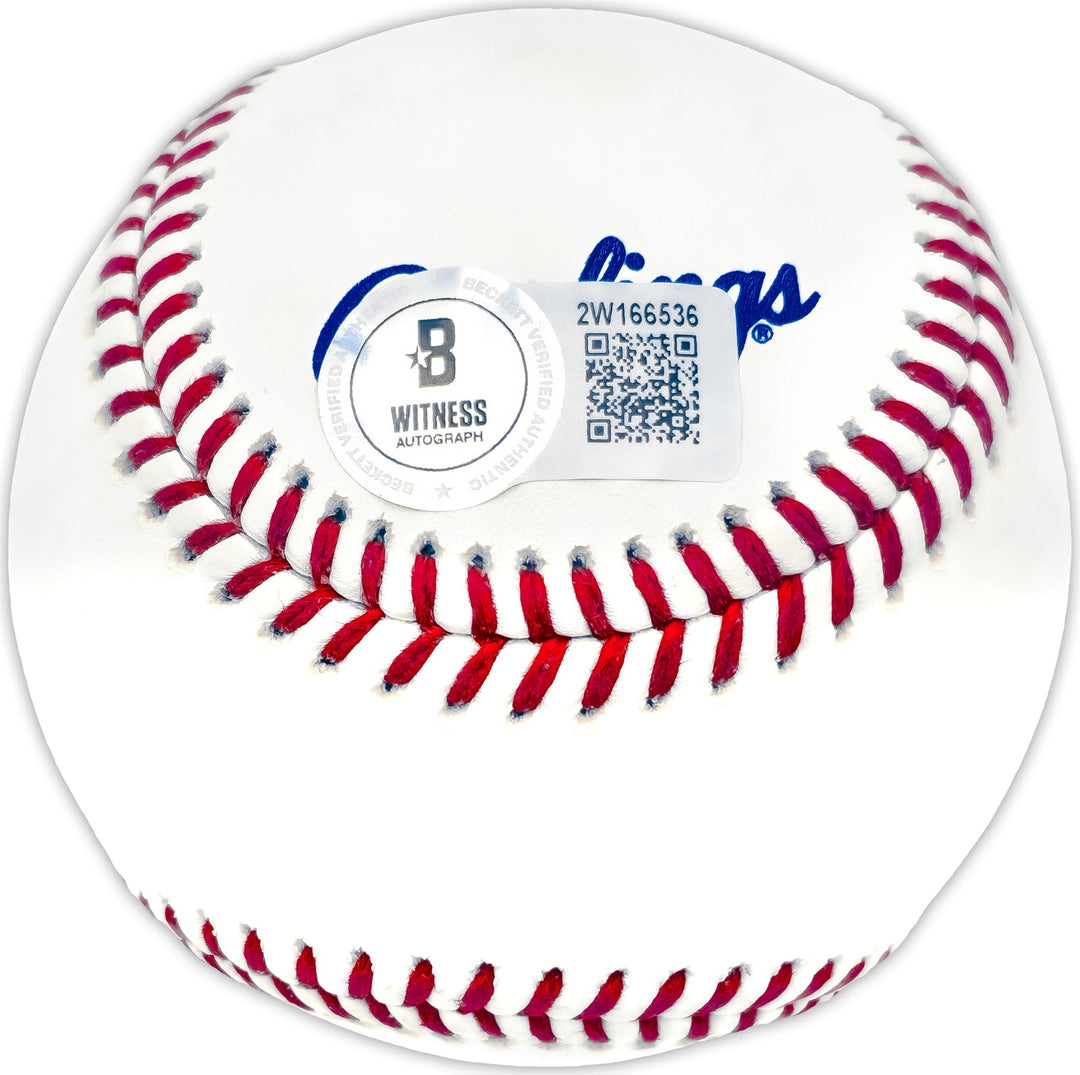 Jim Leyland Signed Official HOF Logo Baseball Detroit Tigers Beckett Witness