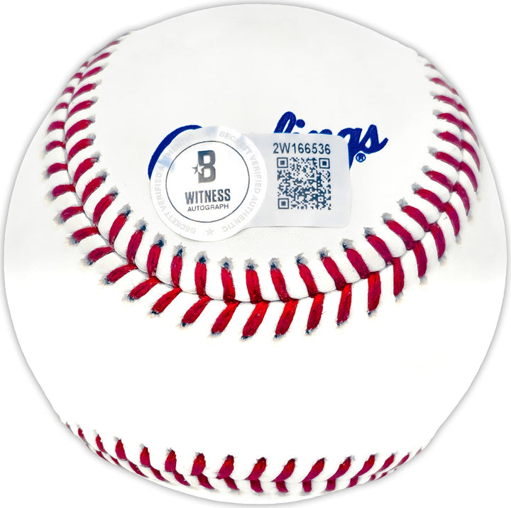 Jim Leyland Signed Official HOF Logo Baseball Detroit Tigers Beckett Witness