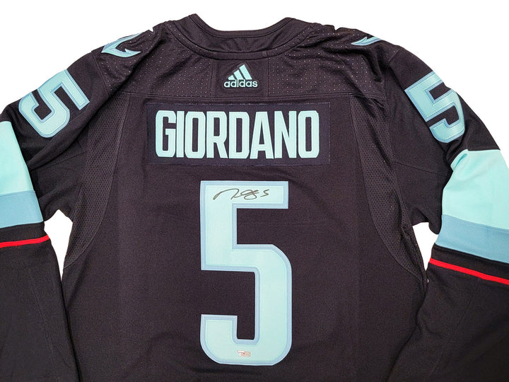 Kraken Mark Giordano Auto Navy Adidas Jersey 54 Captain Inaugural Patch Fanatics