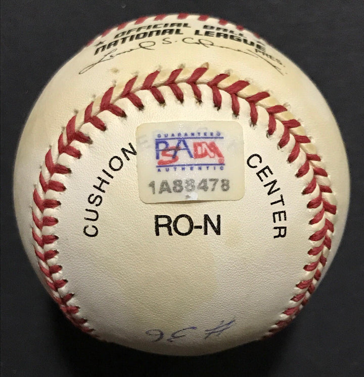 Don Newcombe Signed Official NL Stat Baseball Auto Dodgers MVP ROY #36 PSA COA