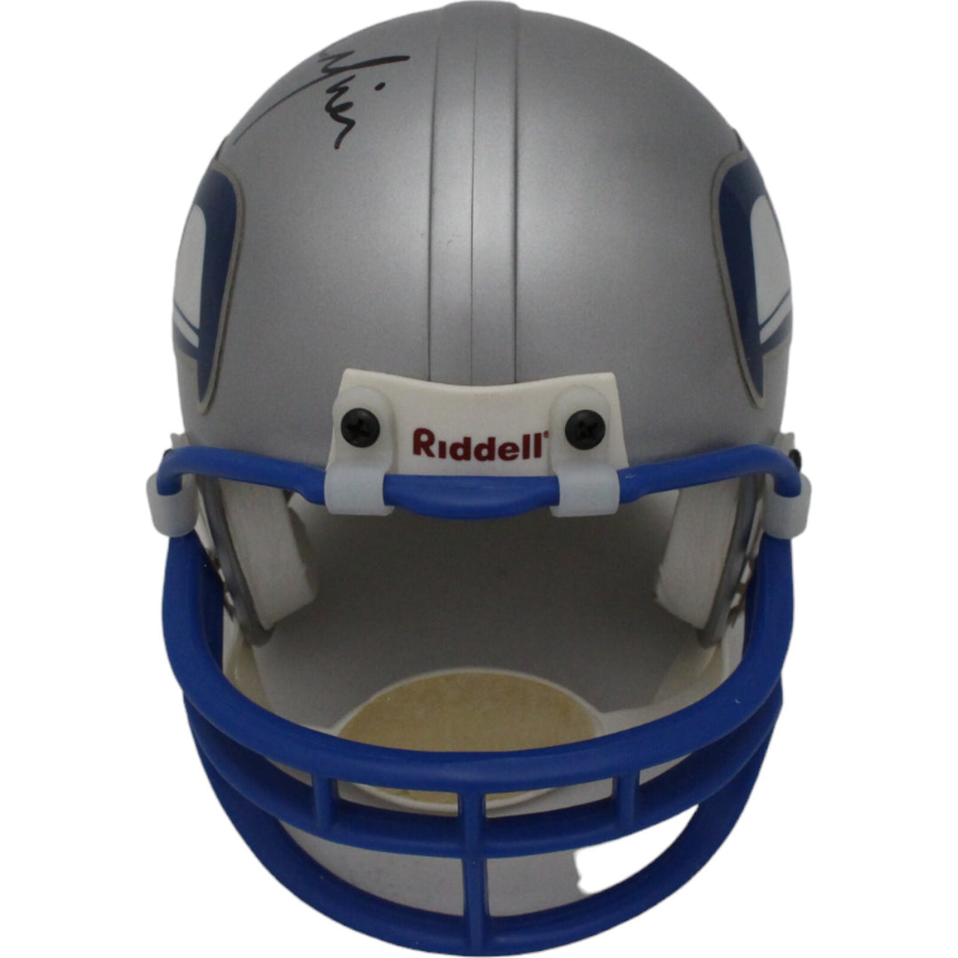 Rick Mirer Signed Seattle Seahawks VSR4 Replica Mini Helmet Beckett 44183