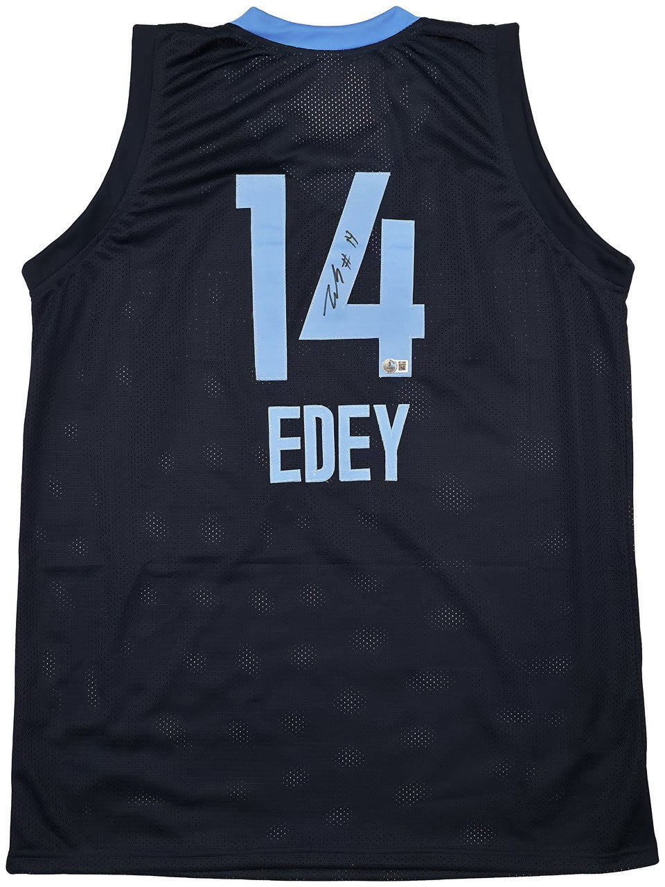 Memphis Grizzlies Zach Edey Signed Blue Jersey Beckett Witness