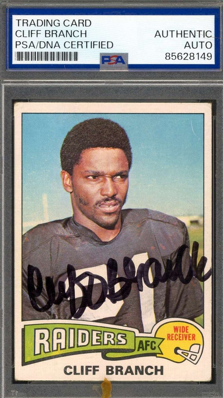 Cliff Branch PSA DNA Signed 1975 Topps Rookie Autograph