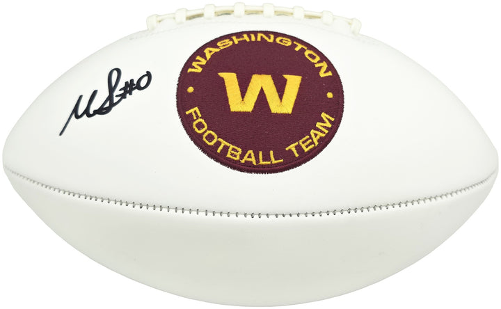 Mike Sainristil Signed Washington Commanders White Logo Football Beckett Witness