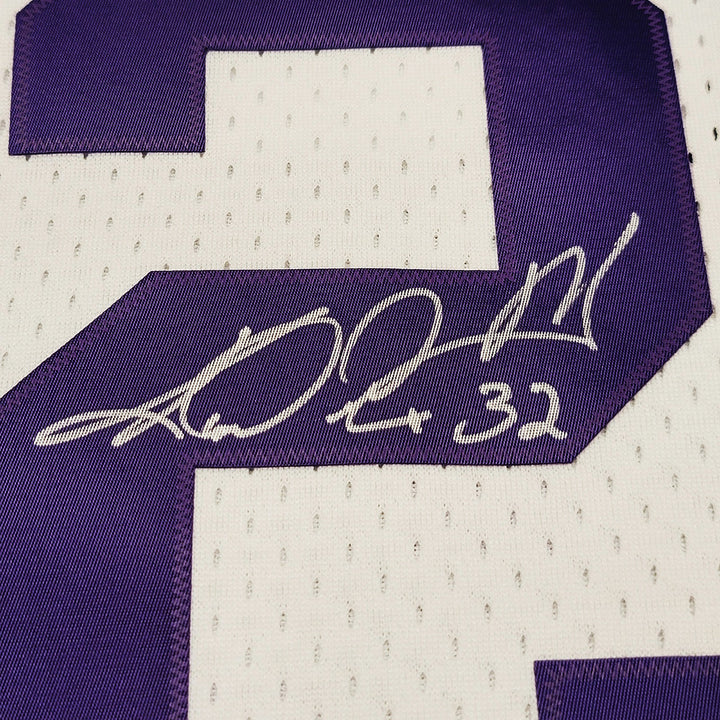 Jazz Karl Malone Auto White Purple Authentic Mitchell Ness Jersey Sz XL Beckett