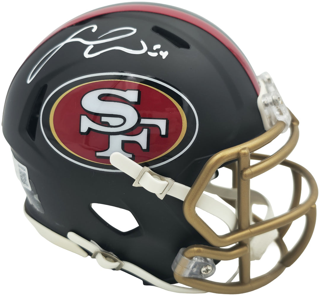 Fred Warner Signed San Francisco 49ers Black Rivalries Speed Mini Helmet Beckett
