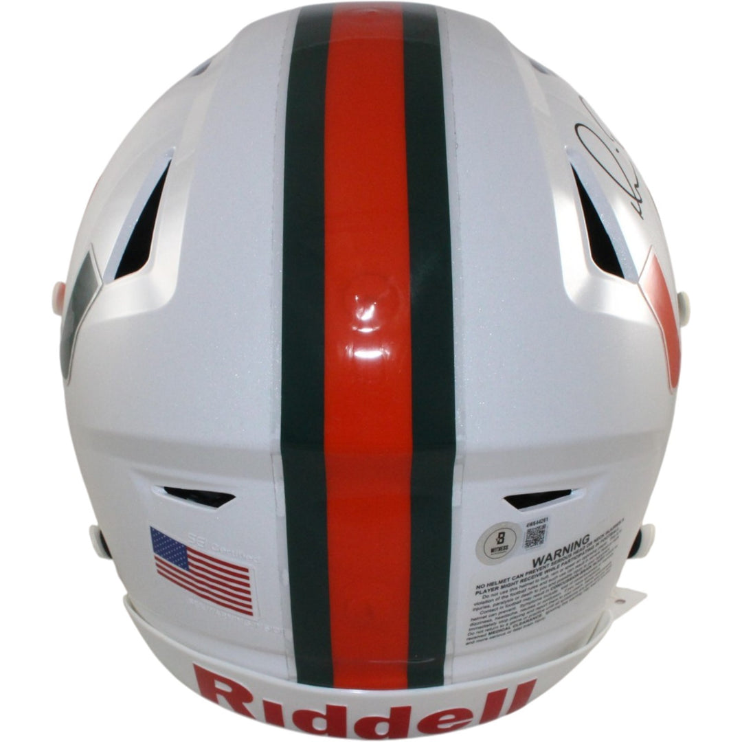 Michael Irvin Autographed Miami Hurricanes SpeedFlex Helmet Beckett 56371