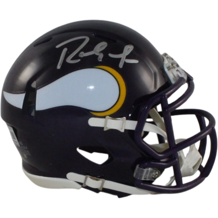 Randy Moss Autographed Minnesota Vikings TB Mini Helmet Beckett Witness 57971