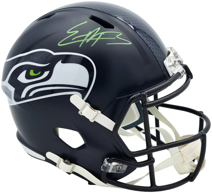 Nick Emmanwori Auto Seahawks Blue Full Size Speed Replica Helmet Beckett Witness