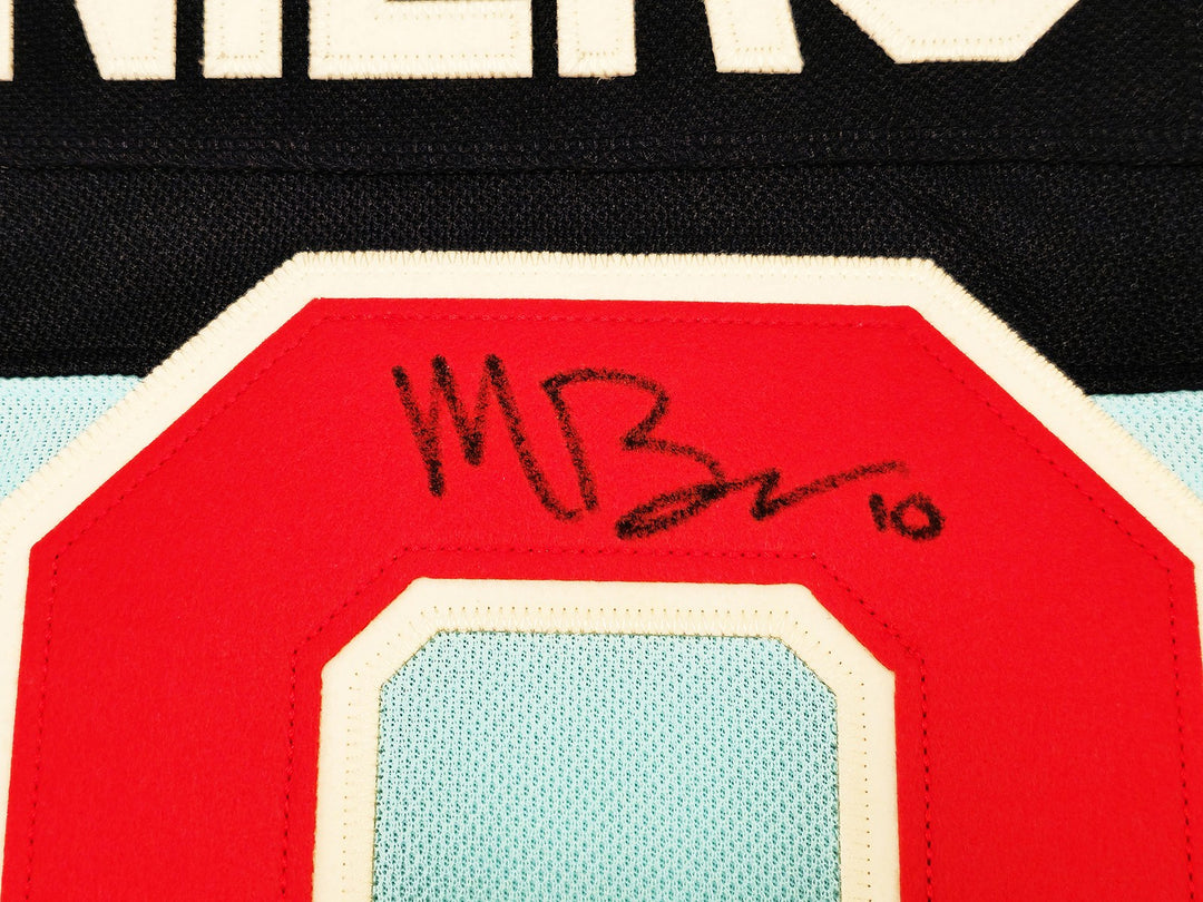 Kraken Matty Beniers Auto Blue Adidas 2024 Winter Classic Jersey Sz 54 Fanatics