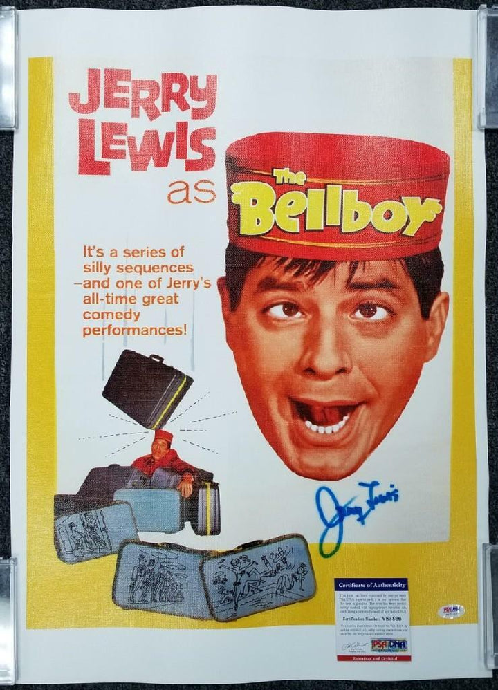 Jerry Lewis signed 16x20 Canvas Photo The Bellboy Autograph ~ PSA/DNA COA