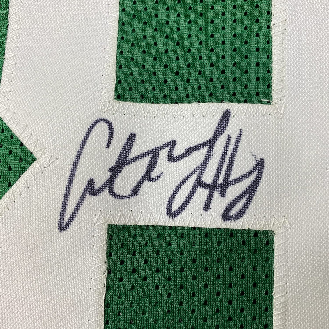 Framed Autographed/Signed Antoine Walker 33x42 Boston Green Jersey JSA COA