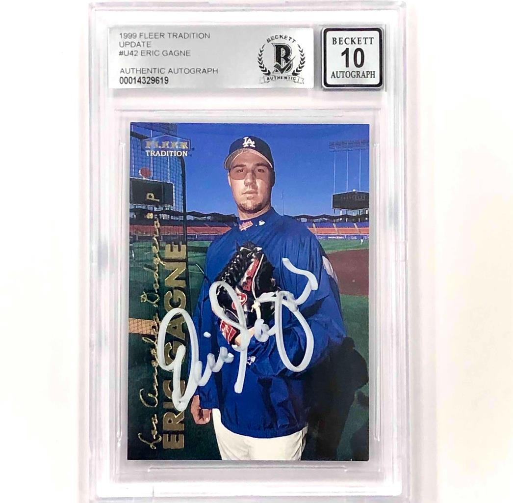 Eric Gagne full autograph signed 1999 Fleer Tradition RC rookie BAS BGS 10 Auto