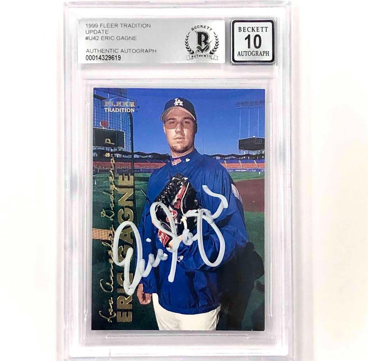 Eric Gagne full autograph signed 1999 Fleer Tradition RC rookie BAS BGS 10 Auto