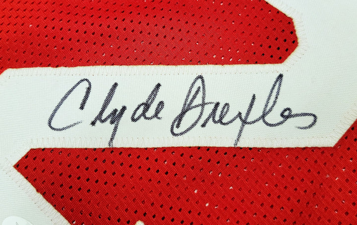 Houston Rockets Clyde Drexler Autographed Signed Red Jersey The Glide JSA