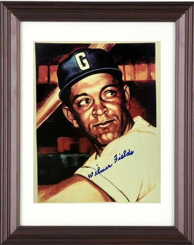 Wilmer Fields signed Homestead Grays Negro League 8x10 Photo dings Framed - COA