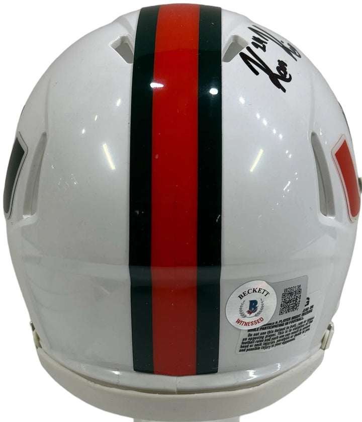 Kam Kinchens Autographed University of Miami Hurricanes Speed Mini Helmet (Becke