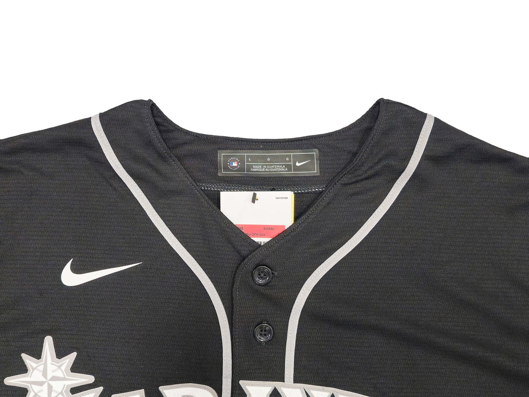 Mariners Ken Griffey Jr. Signed Black Nike Jersey Size L "HOF 16" Beckett Wit