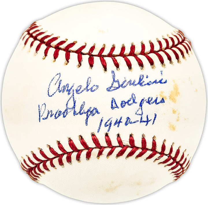 Angelo Giuliani Signed NL Baseball Brooklyn Dodgers Beckett QR