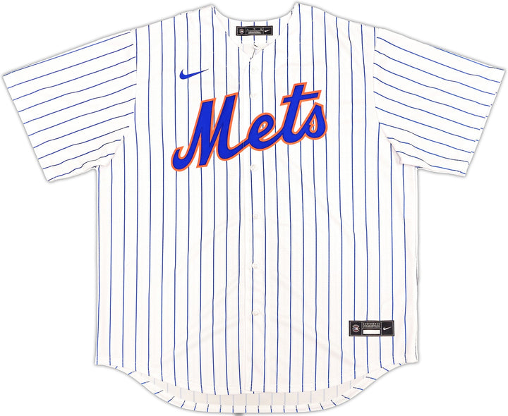 New York Mets Francisco Alvarez Signed White Nike Jersey Size XL Beckett Wit