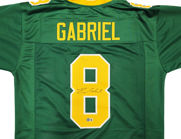 Oregon Ducks Dillon Gabriel Signed Green Jersey Beckett Wit
