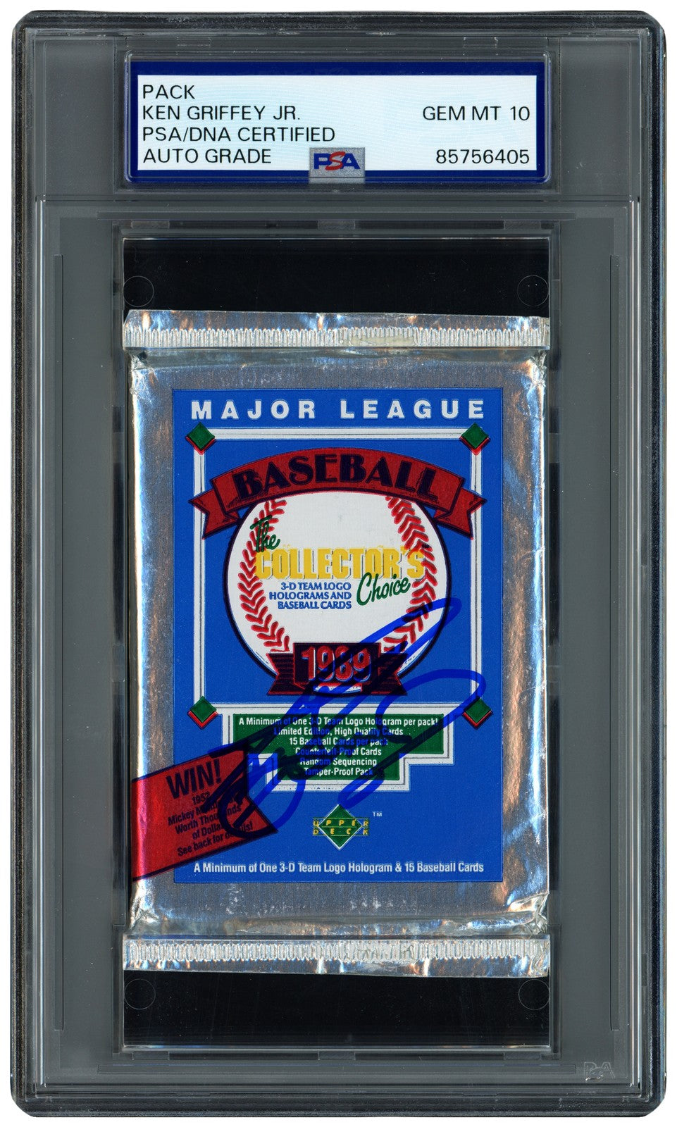 Ken Griffey Jr. Signed 1989 Upper Deck Low Card Pack Mariners Sig GM 10 PSA/DNA