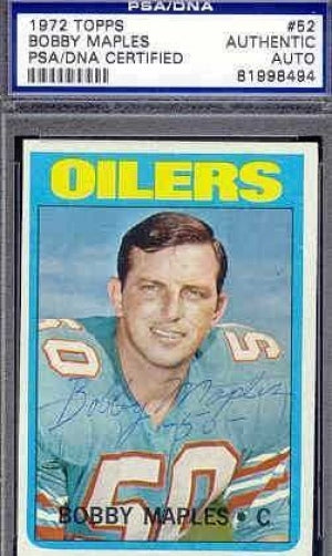 Bobby Maples Autograph 1972 Topps Psa/dna Signed Authentic