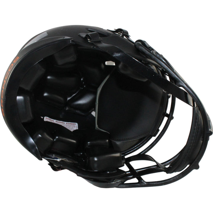 Bo Nix Autographed Denver Broncos Authentic Eclipse Helmet Beckett Witness 55113