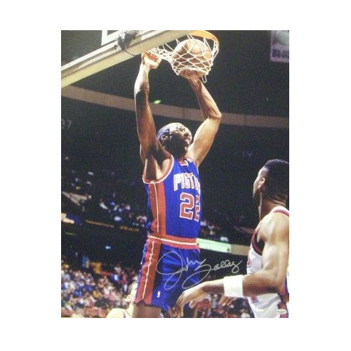 John Salley signed Detroit Pistons 16x20 Photo - Leaf Authentics Hologram & COA