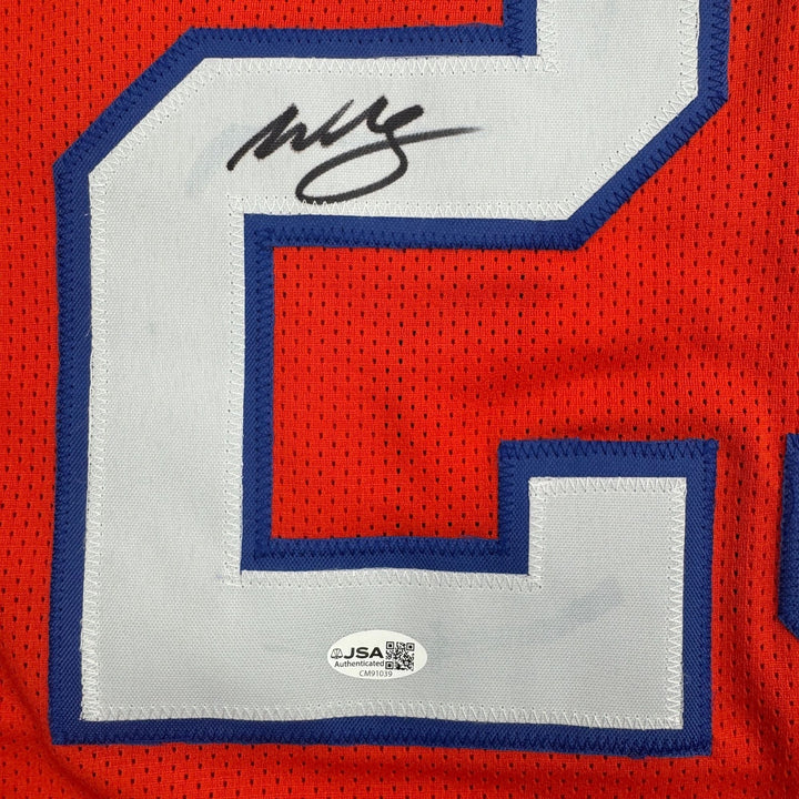 Autographed/Signed Willis McGahee Denver Retro Orange Football Jersey JSA COA